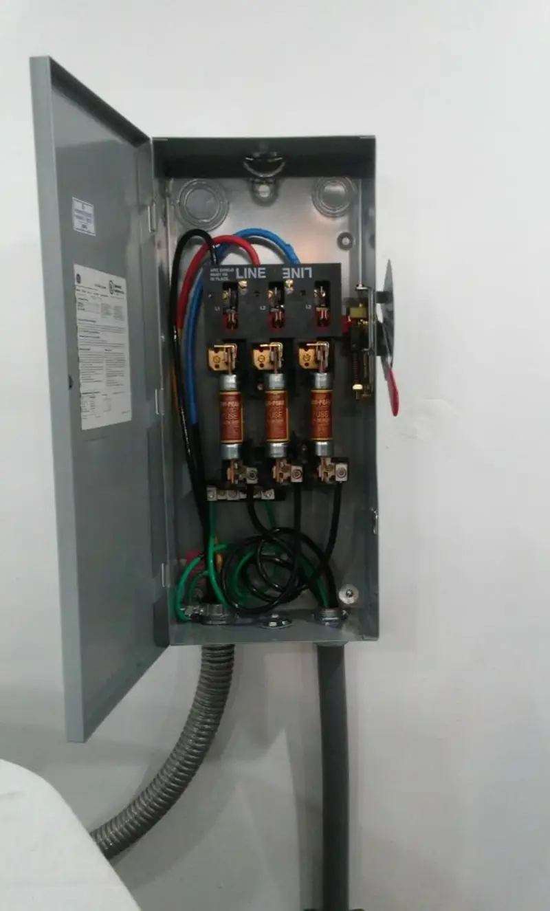Three-phase disconnect switch installed for Electrical Wiring & Rewiring in Groveton