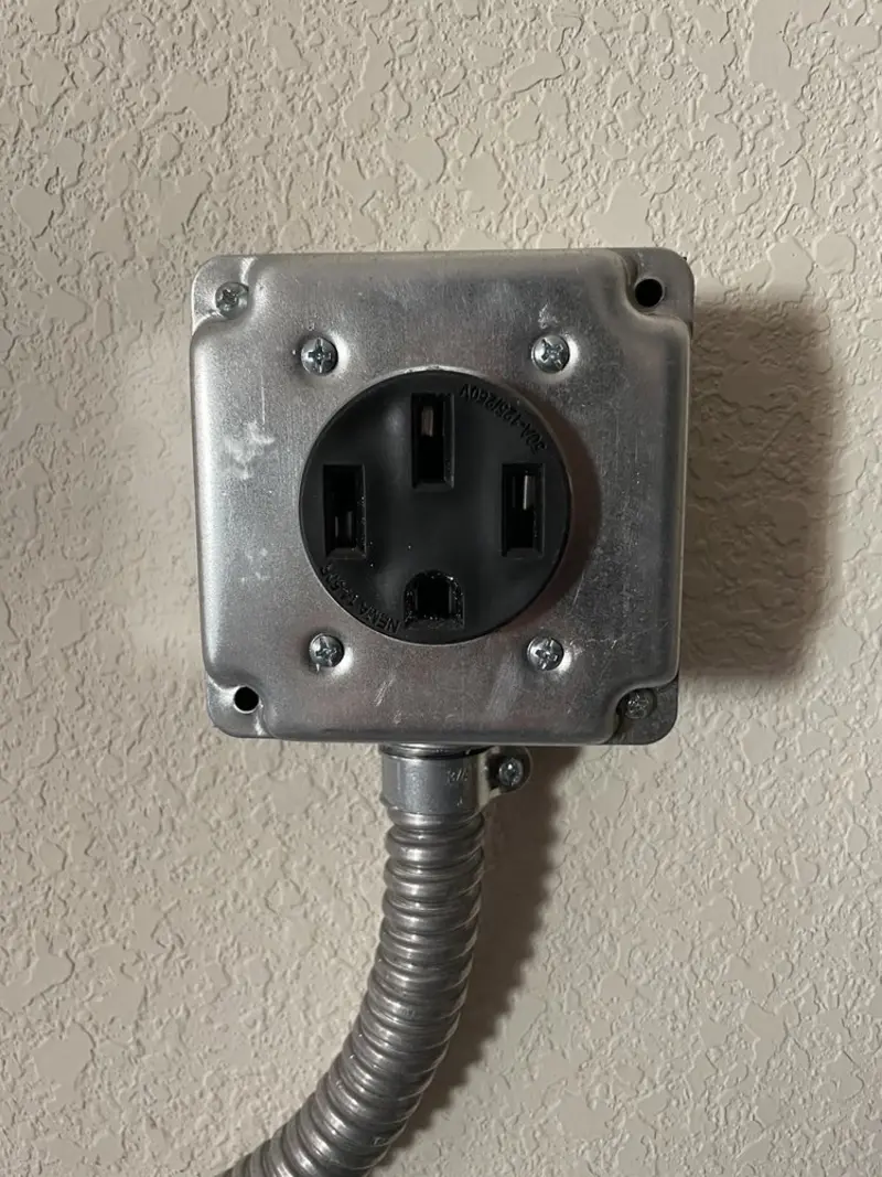 NEMA 14-50 outlet installed for Electrical Panel Upgrade in Groveton